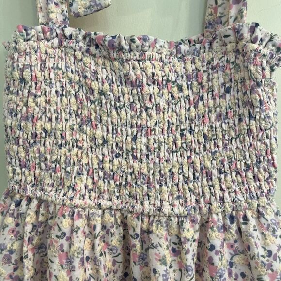 & Other Stories Purple Smocked Sundress with Ruffled Straps - Picture 4 of 9